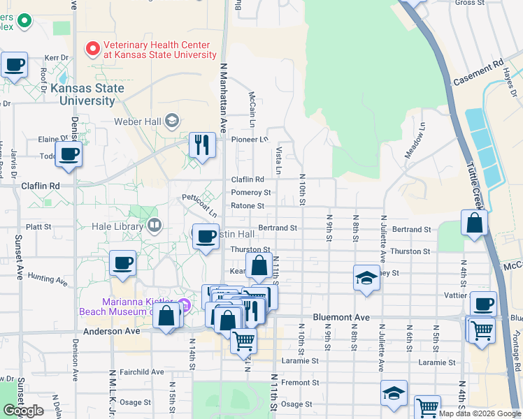 map of restaurants, bars, coffee shops, grocery stores, and more near 1131 Ratone Street in Manhattan