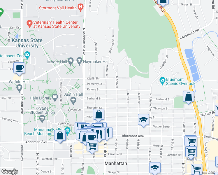 map of restaurants, bars, coffee shops, grocery stores, and more near 1026 Ratone Street in Manhattan