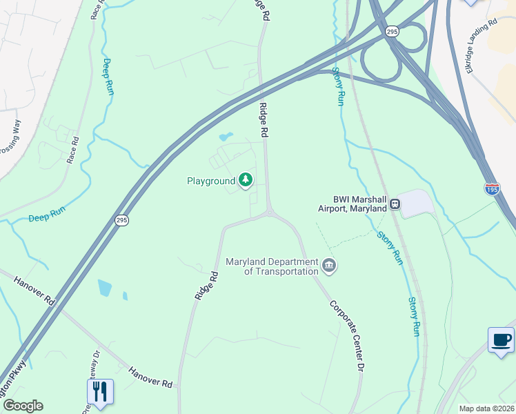 map of restaurants, bars, coffee shops, grocery stores, and more near 7145 Millstone Road in Anne Arundel County