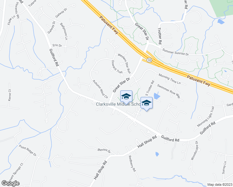 map of restaurants, bars, coffee shops, grocery stores, and more near 6315 Victorious Song Lane in Clarksville