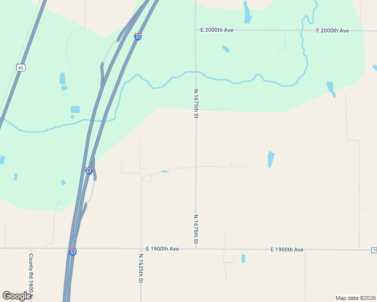 map of restaurants, bars, coffee shops, grocery stores, and more near 19441 North 1675th Street in Effingham