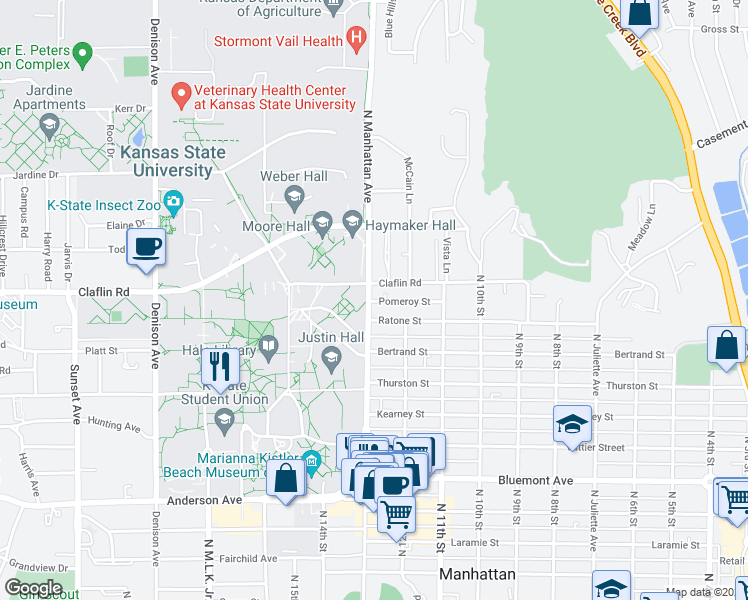map of restaurants, bars, coffee shops, grocery stores, and more near 1324 North Manhattan Avenue in Manhattan