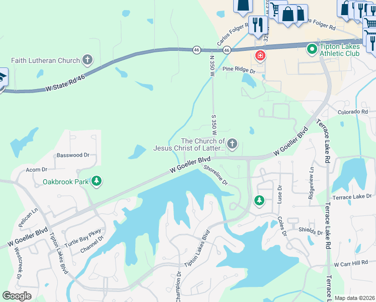 map of restaurants, bars, coffee shops, grocery stores, and more near 5269 Stonehaven Lane in Columbus