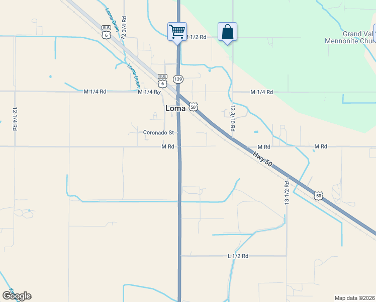map of restaurants, bars, coffee shops, grocery stores, and more near 1318 M Rd in Mesa