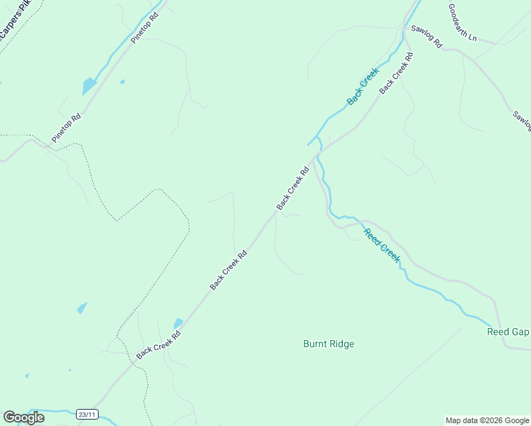 map of restaurants, bars, coffee shops, grocery stores, and more near 3650 Back Creek Road in Gore