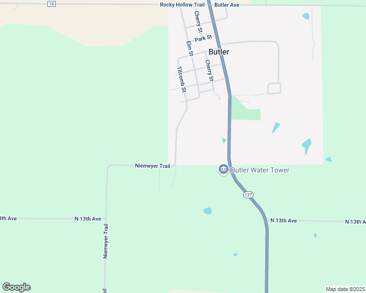 map of restaurants, bars, coffee shops, grocery stores, and more near 128 Titcomb in Butler