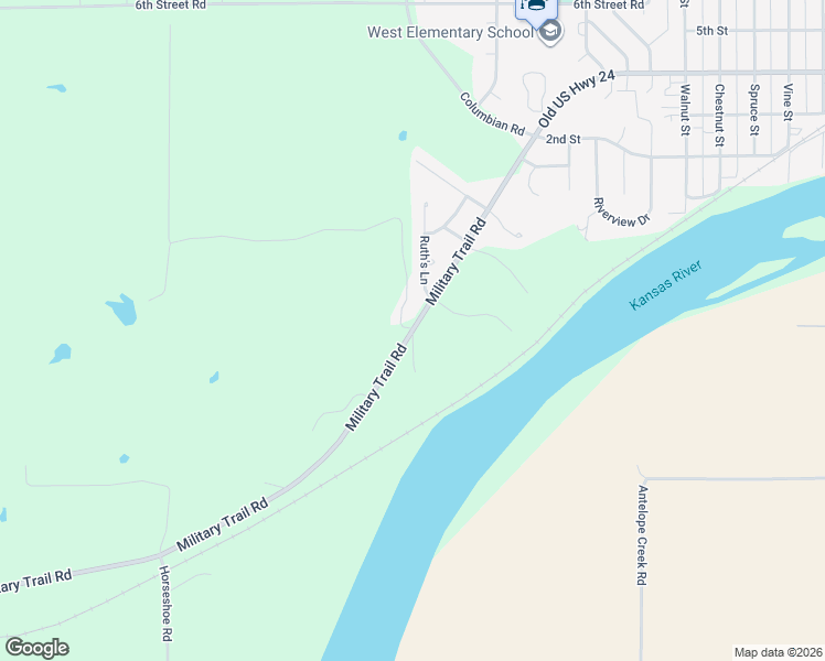 map of restaurants, bars, coffee shops, grocery stores, and more near 16815 Military Trail Road in Wamego