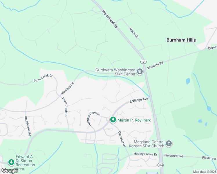 map of restaurants, bars, coffee shops, grocery stores, and more near 7704 Warfield Road in Gaithersburg