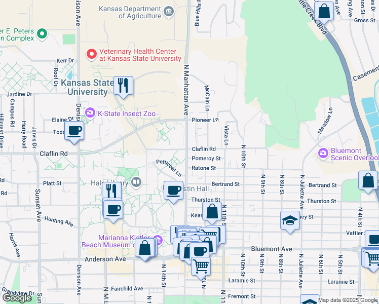 map of restaurants, bars, coffee shops, grocery stores, and more near in Manhattan