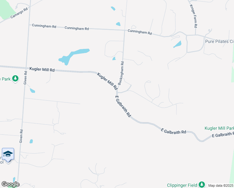 map of restaurants, bars, coffee shops, grocery stores, and more near 7268 East Galbraith Road in Cincinnati