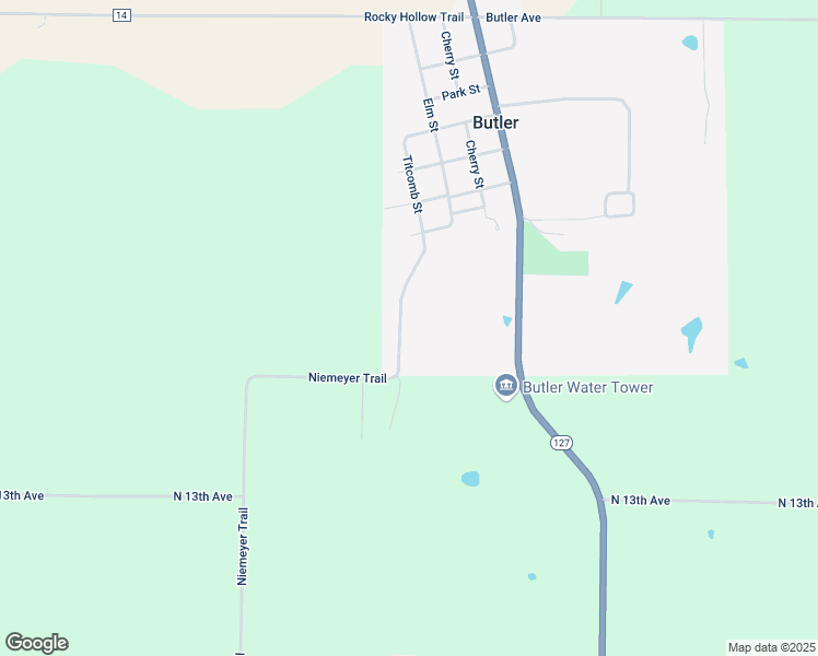 map of restaurants, bars, coffee shops, grocery stores, and more near 128 Titcomb Street in Butler