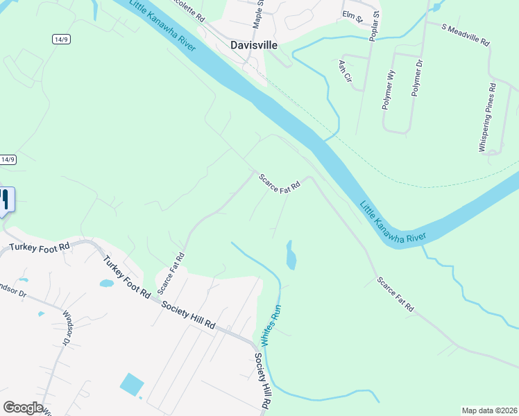 map of restaurants, bars, coffee shops, grocery stores, and more near 73 Sugar Lane in Mineral Wells