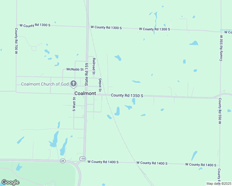 map of restaurants, bars, coffee shops, grocery stores, and more near 6276 West Public Road in Jasonville