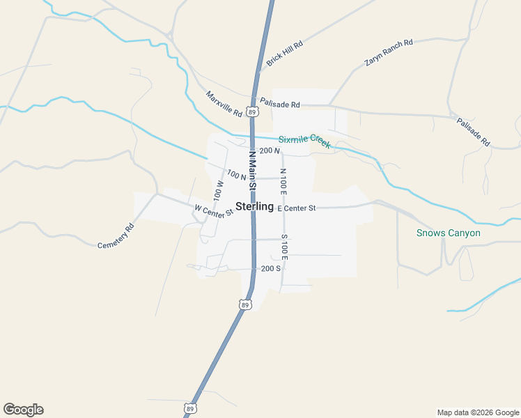 map of restaurants, bars, coffee shops, grocery stores, and more near 72 East Center Street in Sterling