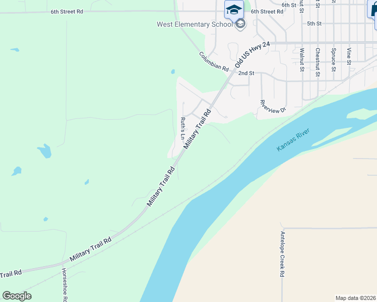 map of restaurants, bars, coffee shops, grocery stores, and more near 16815-16863 Military Trail Road in Wamego