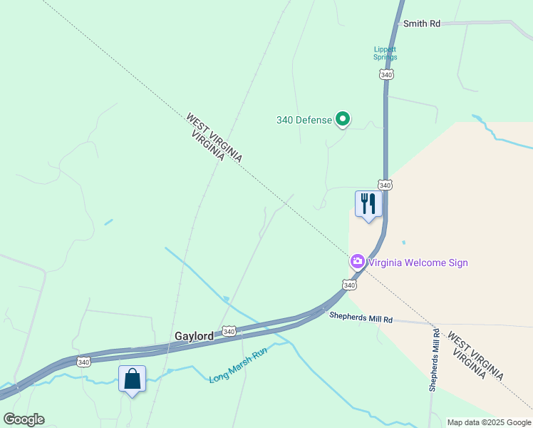 map of restaurants, bars, coffee shops, grocery stores, and more near 552 Lord Fairfax Highway in Berryville