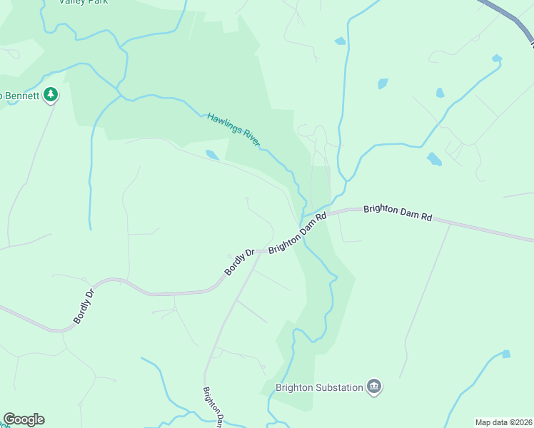 map of restaurants, bars, coffee shops, grocery stores, and more near 1917 Brighton Dam Road in Brookeville