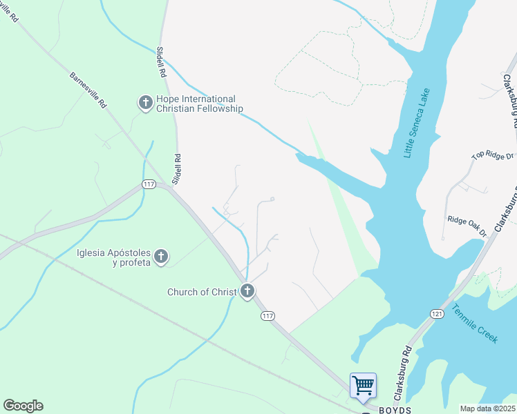 map of restaurants, bars, coffee shops, grocery stores, and more near in Boyds