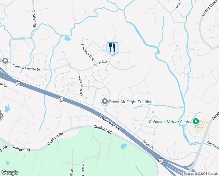 map of restaurants, bars, coffee shops, grocery stores, and more near 6405 Quiet Night Ride in Columbia