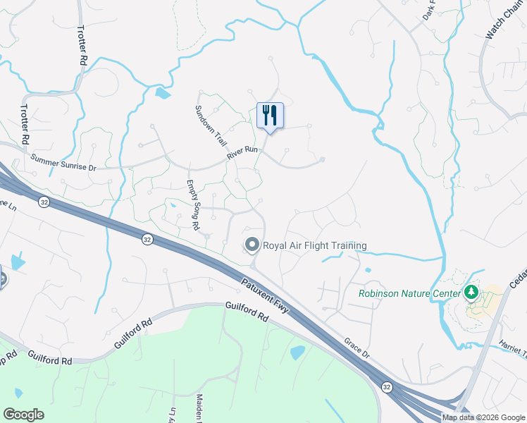 map of restaurants, bars, coffee shops, grocery stores, and more near 6405 Quiet Night Ride in Columbia