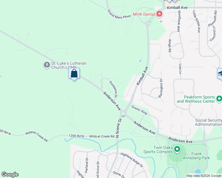 map of restaurants, bars, coffee shops, grocery stores, and more near 1308 Newfoundland Drive in Manhattan