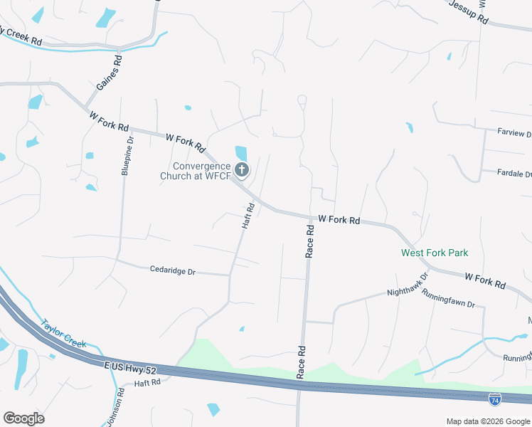 map of restaurants, bars, coffee shops, grocery stores, and more near 5575 West Fork Road in Cincinnati