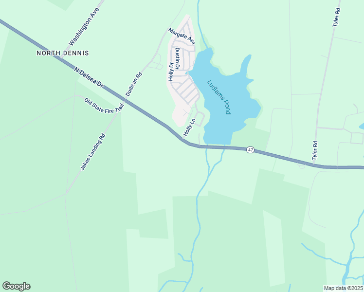 map of restaurants, bars, coffee shops, grocery stores, and more near 1355 New Jersey 47 in Woodbine