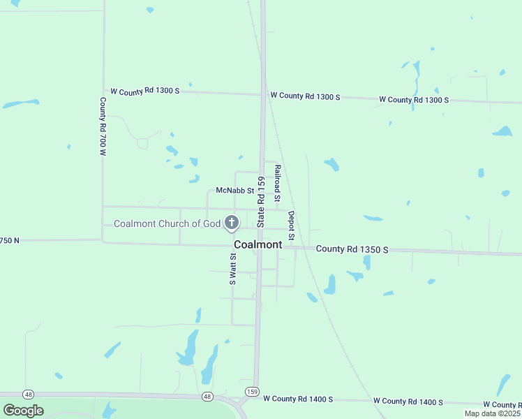 map of restaurants, bars, coffee shops, grocery stores, and more near 6514 Nesbit Street in Jasonville