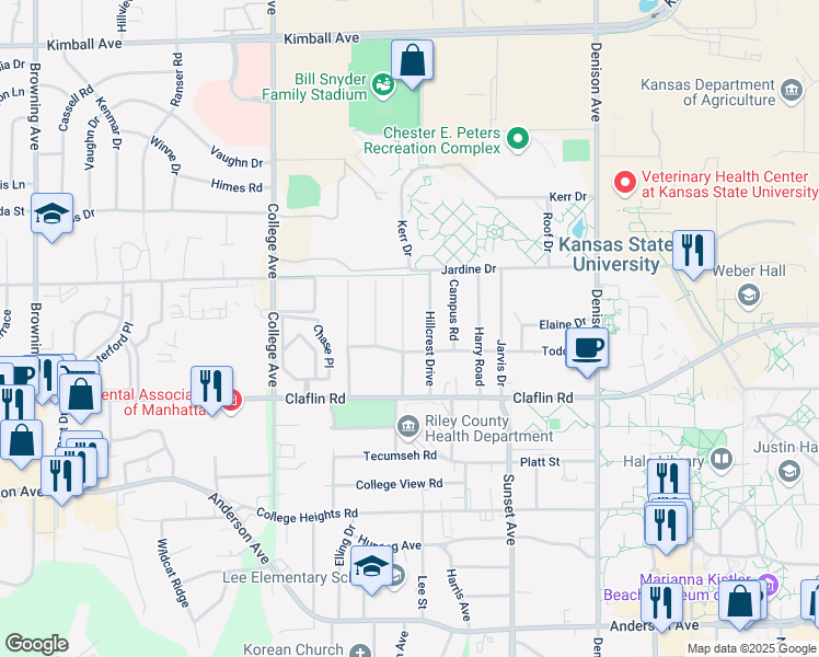 map of restaurants, bars, coffee shops, grocery stores, and more near 1512 Hartford Road in Manhattan