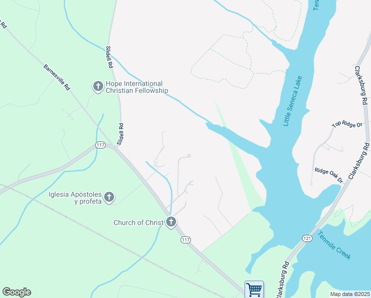 map of restaurants, bars, coffee shops, grocery stores, and more near 15469 Barnesville Road in Boyds