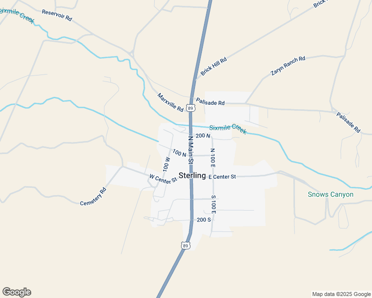 map of restaurants, bars, coffee shops, grocery stores, and more near 111 North Main Street in Sterling