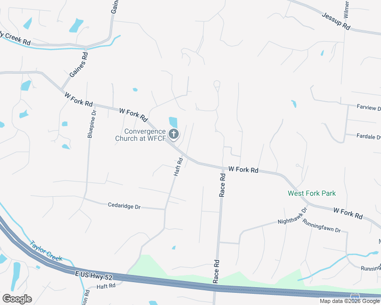 map of restaurants, bars, coffee shops, grocery stores, and more near 5575 West Fork Road in Cincinnati