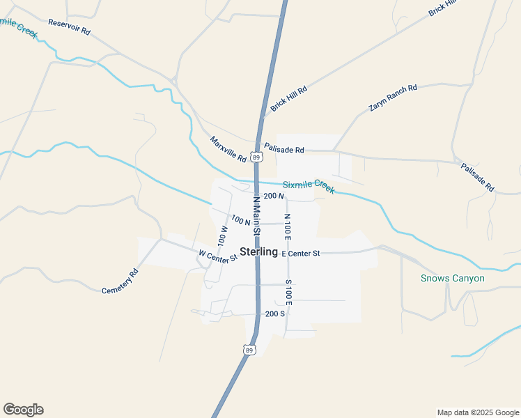 map of restaurants, bars, coffee shops, grocery stores, and more near 111 North Main Street in Sterling