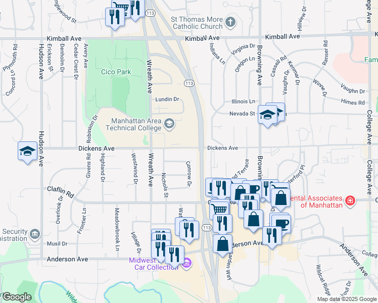 map of restaurants, bars, coffee shops, grocery stores, and more near 3000-3024 Dickens Avenue in Manhattan