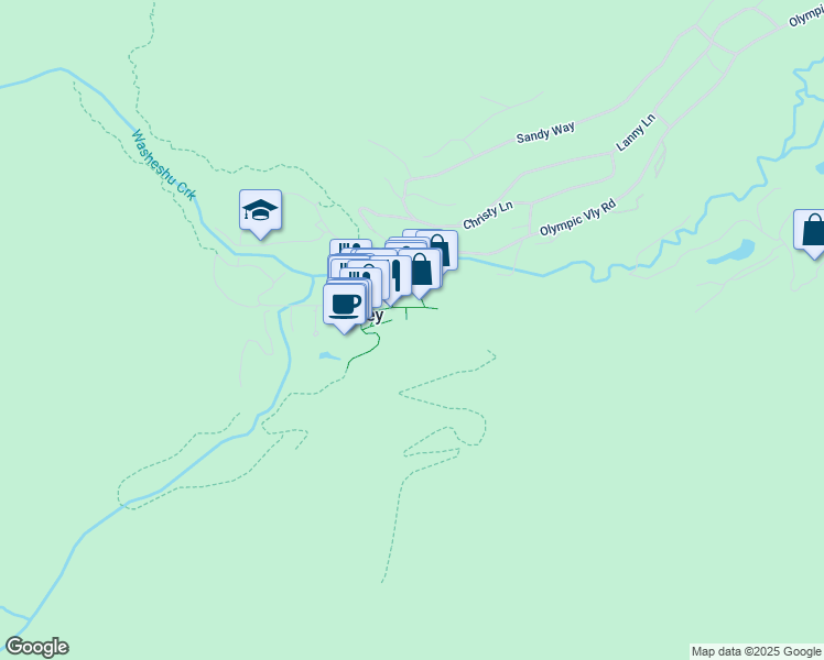 map of restaurants, bars, coffee shops, grocery stores, and more near 1765 Olympic Valley Road in Olympic Valley