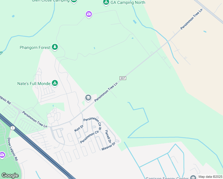 map of restaurants, bars, coffee shops, grocery stores, and more near 816 Persimmon Tree Lane in Dover