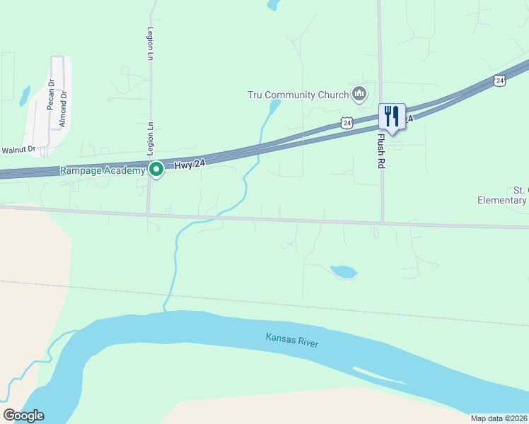 map of restaurants, bars, coffee shops, grocery stores, and more near 11505 Military Trail Road in St. George
