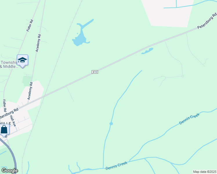 map of restaurants, bars, coffee shops, grocery stores, and more near 513 Petersburg Road in Dennis