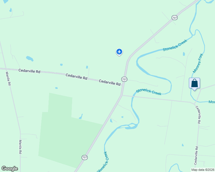 map of restaurants, bars, coffee shops, grocery stores, and more near 2555 Cedarville Road in Goshen