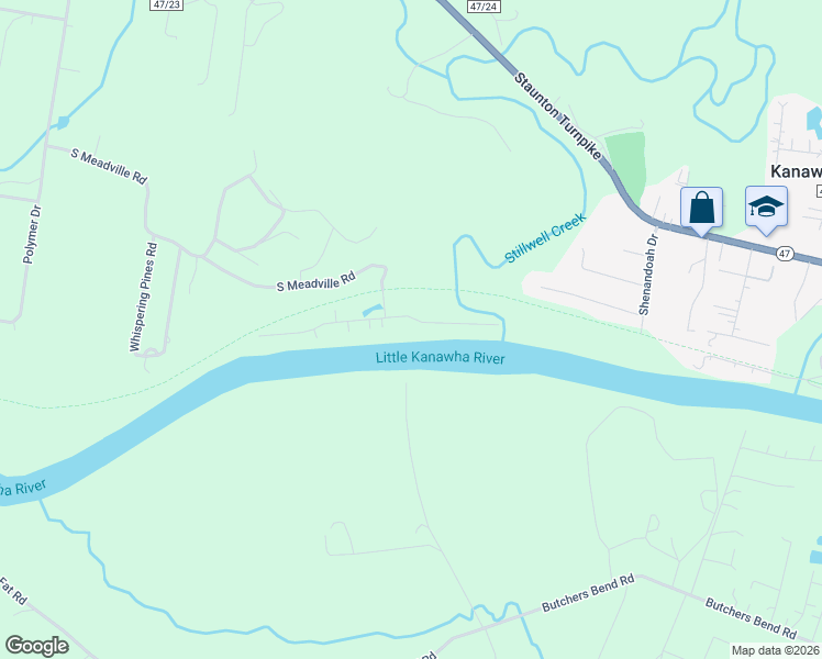 map of restaurants, bars, coffee shops, grocery stores, and more near 21 Wilderness Valley in Wood
