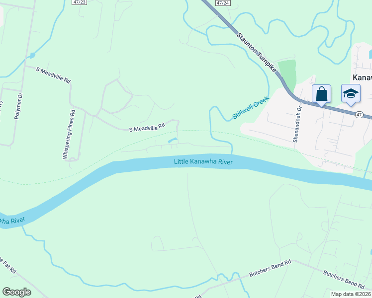 map of restaurants, bars, coffee shops, grocery stores, and more near 21 Wilderness Valley in Wood