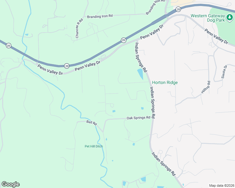 map of restaurants, bars, coffee shops, grocery stores, and more near 10275 Bar Hill Road in Penn Valley