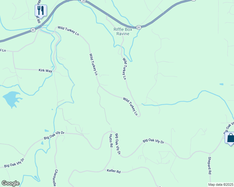 map of restaurants, bars, coffee shops, grocery stores, and more near 10600 Wild Turkey Lane in Smartsville