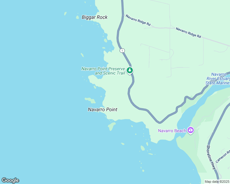 map of restaurants, bars, coffee shops, grocery stores, and more near 1350 California 1 in Albion