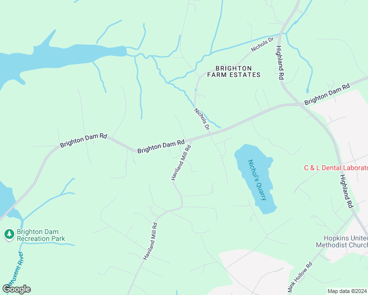 map of restaurants, bars, coffee shops, grocery stores, and more near 13777 Brighton Dam Road in Clarksville