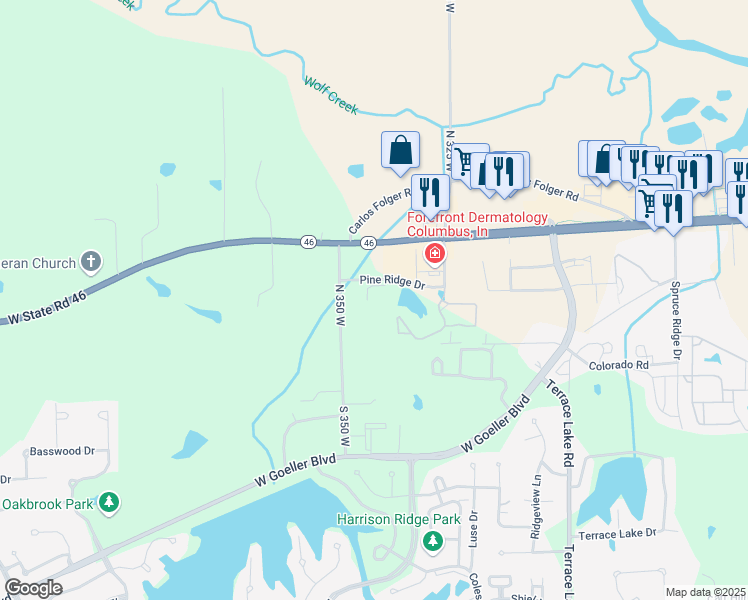 map of restaurants, bars, coffee shops, grocery stores, and more near in Columbus