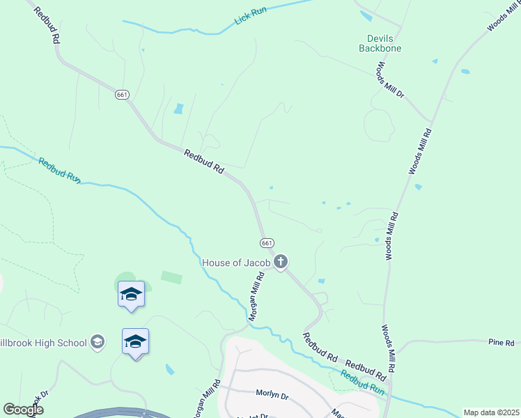map of restaurants, bars, coffee shops, grocery stores, and more near 1301 Redbud Road in Winchester