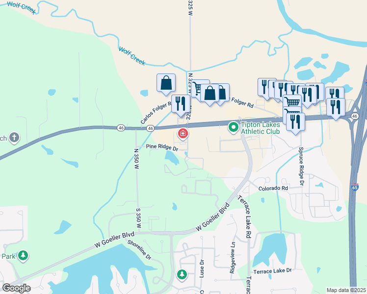 map of restaurants, bars, coffee shops, grocery stores, and more near 134 Westwood Boulevard in Columbus