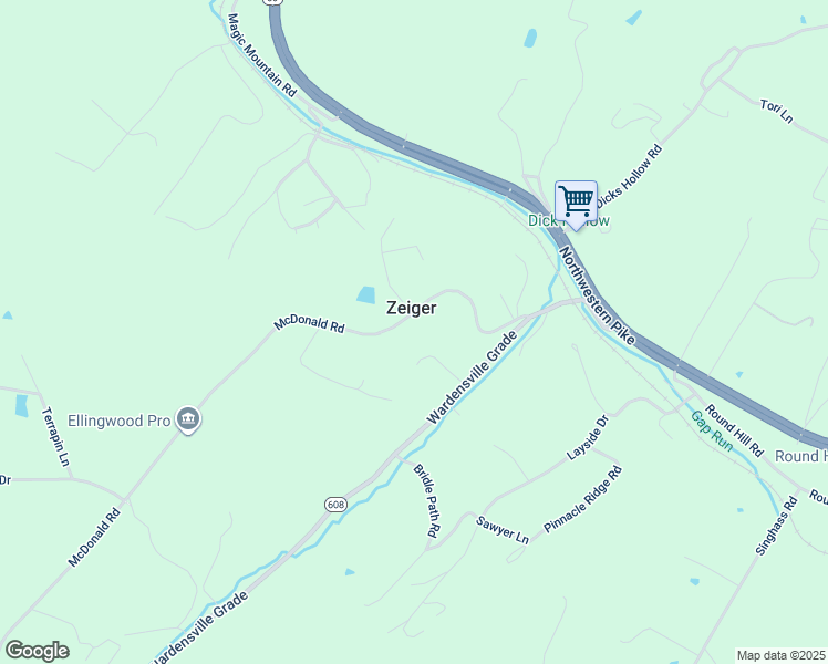 map of restaurants, bars, coffee shops, grocery stores, and more near 277 McDonald Road in Winchester