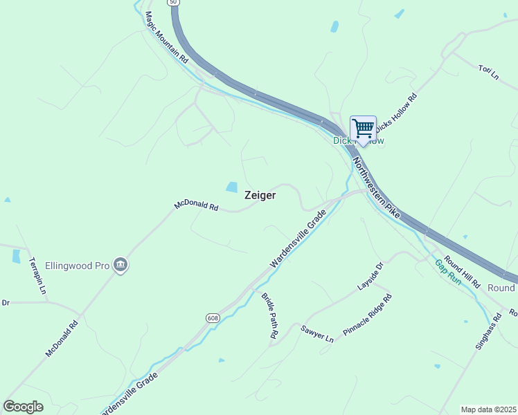 map of restaurants, bars, coffee shops, grocery stores, and more near 277 McDonald Road in Winchester
